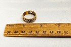 10K Yellow Gold Diamond Filigree Band Ring Size 8 Openwork Vine Motif 4.8g — photo 6