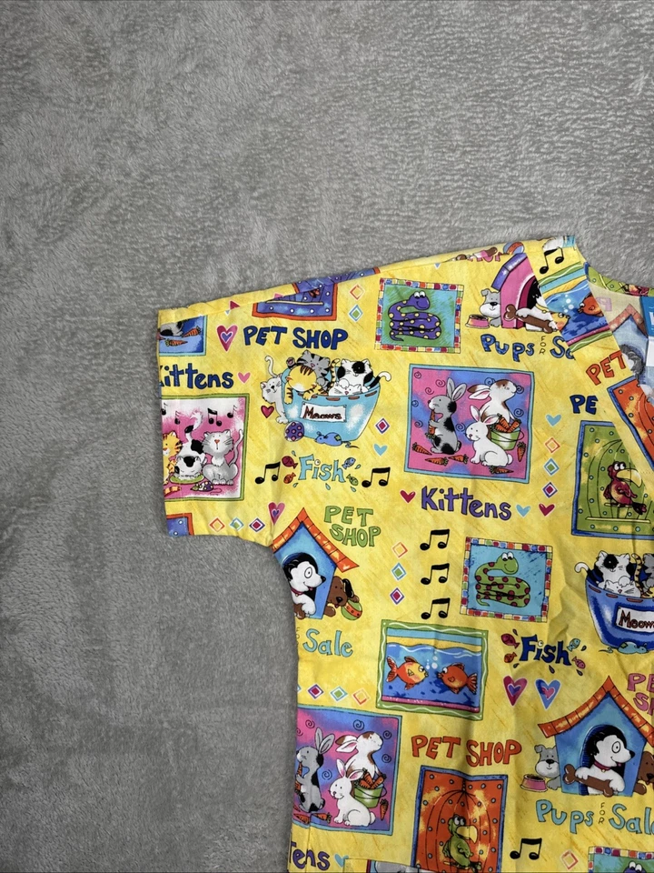 Scrub H.Q. Short Sleeve V-Neck Yellow Scrub Size XS New W. Tags - Image 3 of 4