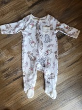 Disney Baby: Winnie The Pooh And Friends Footed Zipper Sleeper - Very Soft 0/3M