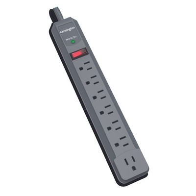 Kensington Guardian Surge Protectors: 7-Outlet, 6-Foot Cord, 540 Joules Black/Gr