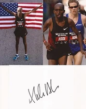 ATHLETICS: ABDIHAKEN ABDIRAHMAN SIGNED 6x4 WHITE CRD+2 UNSIGNED PHOTOS+COA *USA*