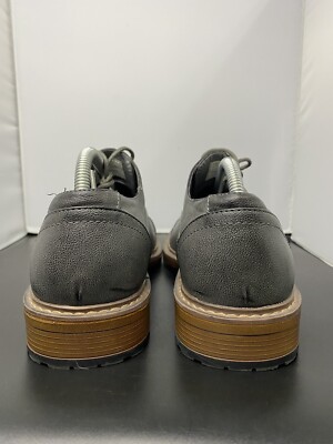 Perry Ellis Portfolio Clarkson Gray Leather Cap Toe Lace Up  display picture 3