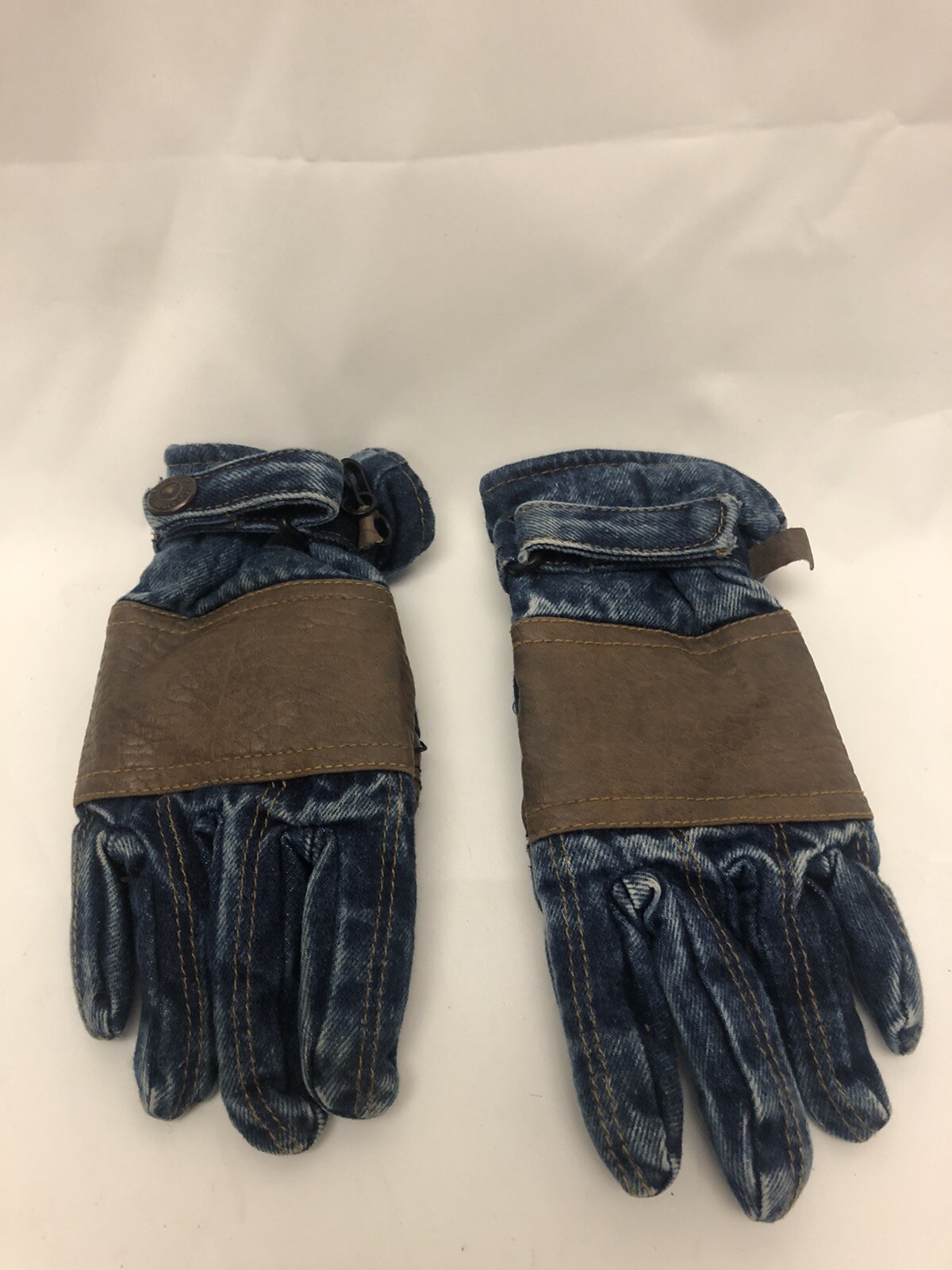 Vintage Levis Denim 70's 80's Gloves Winter Snow … - image 2