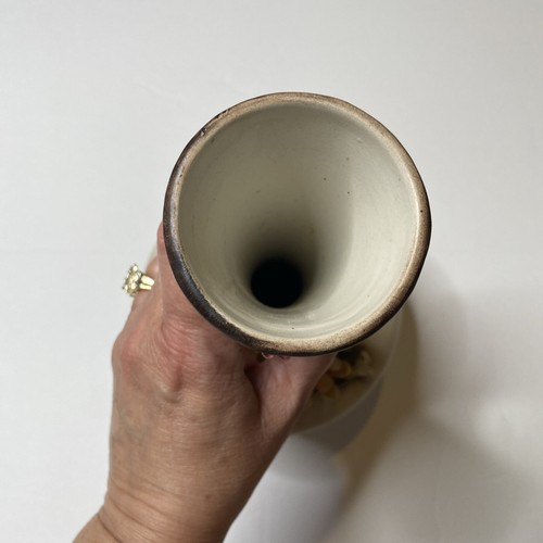 "Jarrones vintage de porcelana Capodimonte con flores hechos a mano en Italia 11,5"" y 9,5""" - Imagen 3 de 10