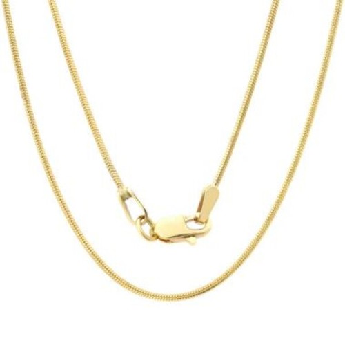 14kt Weiß- oder Gelbgold diamantgeschliffene runde Schlangenkette 16", 18" oder 20" - Bild 1 von 4