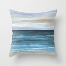 Throw Pillow Case Cushion Cover Sea View 266 blue ocean beach L.Dumas