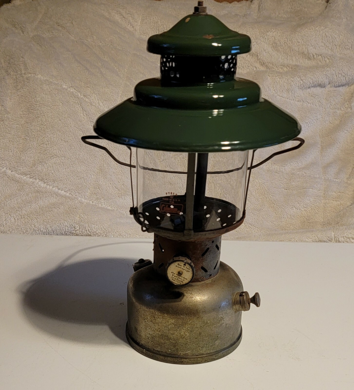Vintage Coleman A 1948 228D Nickle Green Sunshine of the Night