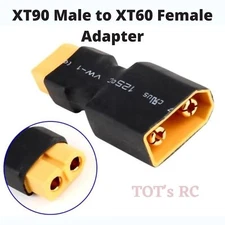 2pk No Wire XT90 Male to XT60 Female Lipo Adapter