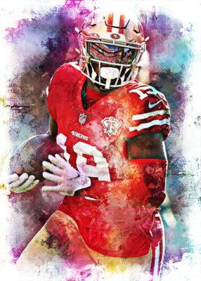 2021 DEEBO SAMUEL  SF 49ERS 2/10 ORIGINAL PRINT ART SKETCH CARD ARTIST SIGNED