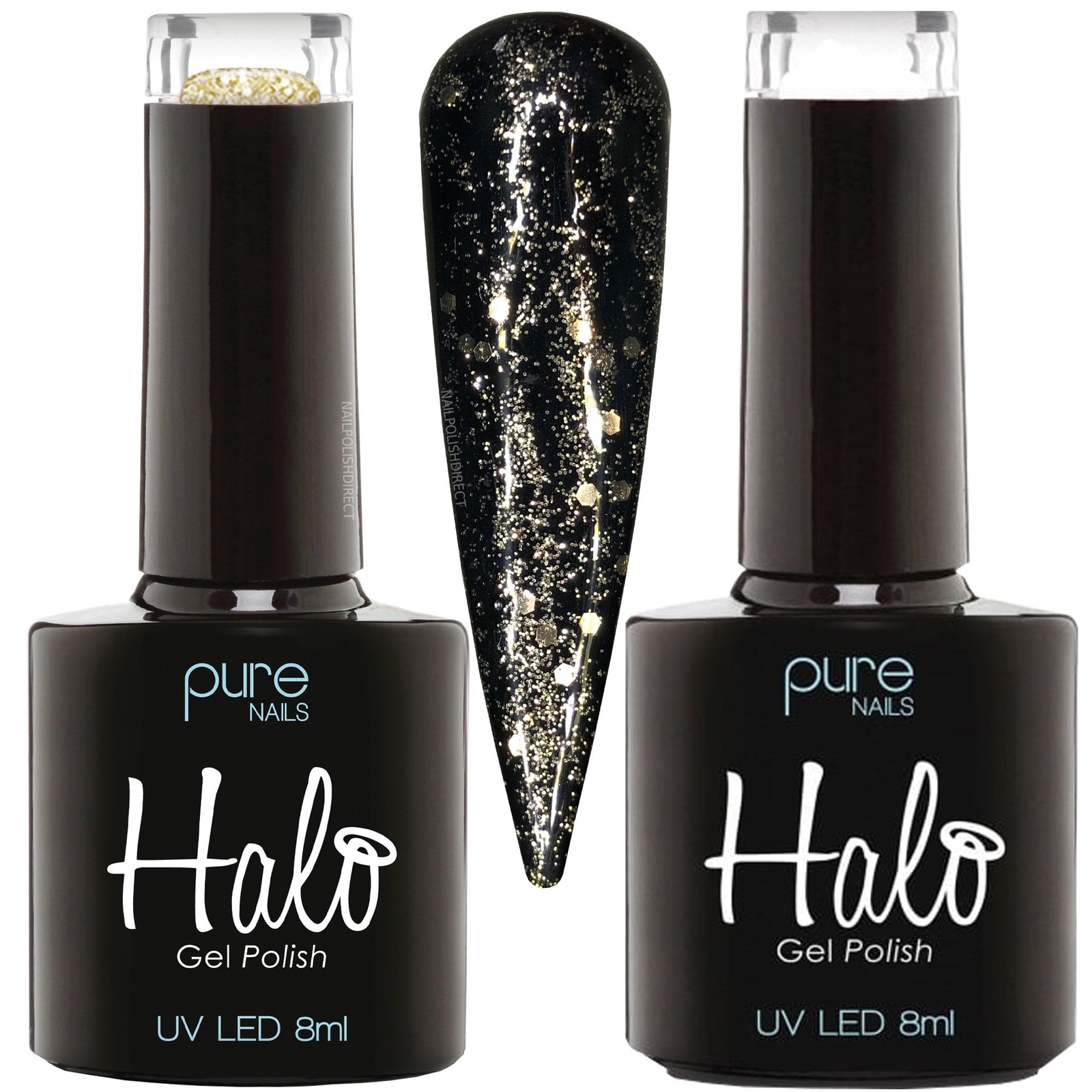 Halo Black & Prosecco Gel Polish Duo (2 x 8ml)