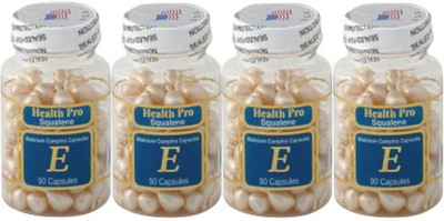 4 bottles Squalene  Vitamin E Skin Oil 90 Caps /bottle x 4= 360caps in total