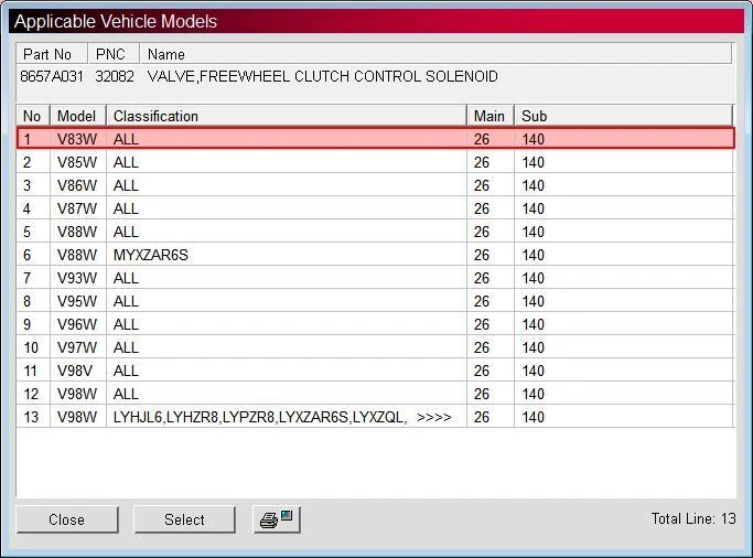Freewheel Clutch Control Solenoid Valve for Mitsubishi Pajero V80 V90 8657A031 - Image 4 of 4