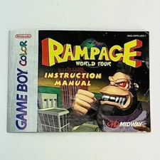 Rampage World Tour Nintendo Gameboy Color Instruction Manual Only