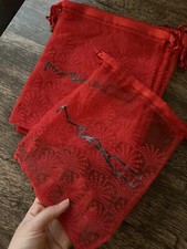 MAC Cosmetics Red Makeup Bag Pouch. NEW. Lot Of 10.
