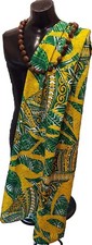 Pareo Hawaii Swimwear Cover Up Beach Sarong Lava Wrap Mira Costa Green