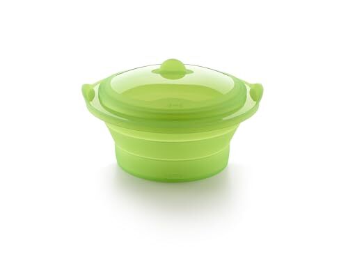Boîte Vapeur Lékué Classic Plus Verte – 650 Ml (1-2 Pers) – Silicone Micro-ondes Et Four