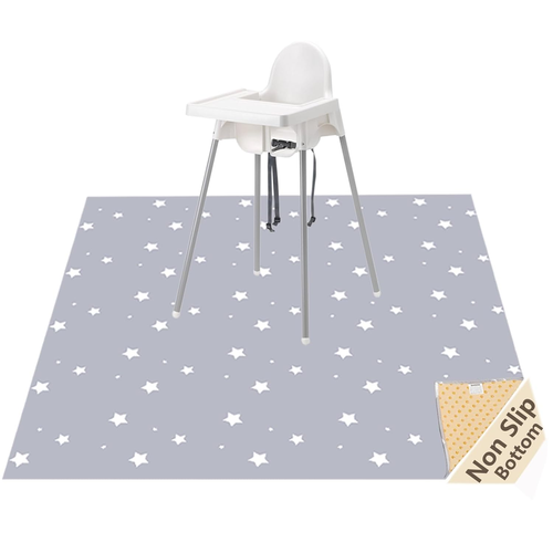 Splat Mat for under High Chair/Arts/Crafts, Washable Baby Spill Mat Waterproof