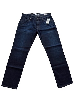 Mavi Marcus Pants Mens 36 Jeans Denim Slim Straight Leg Dark Blue 36x32