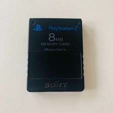 Official Sony PlayStation 2 PS2 Memory Card OEM SCPH-10020 Magic Gate 8MB Black
