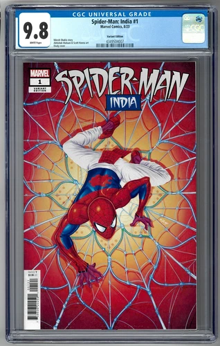 SPIDER-MAN: INDIA #1 CGC 9.8 (8/23) Marvel  variant  edition white pages