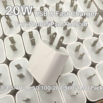 Lot 20W USB-C Type C Fast Charger Power Adapter Block For iPhone 16 15 14 13 12