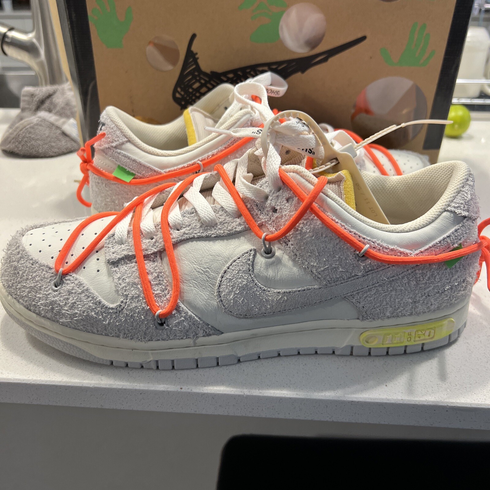 OFF WHITE X NIKE Taglia 11 Nike Off White x Dunk Low lotto 11 di 50