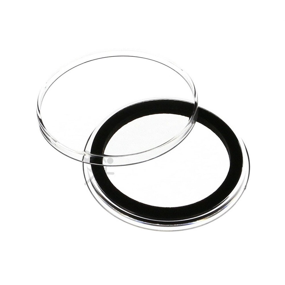 Red Capsule Tube & 20 AirTite 39mm Black Ring Coin Holder for 1oz ...