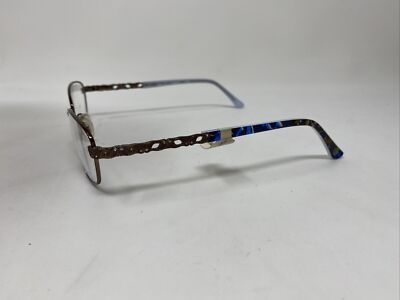 VERA BRADLEY TITANIUM EYEGLASSES FRAME MAYA JACA FLORAL BLUE BROWN
