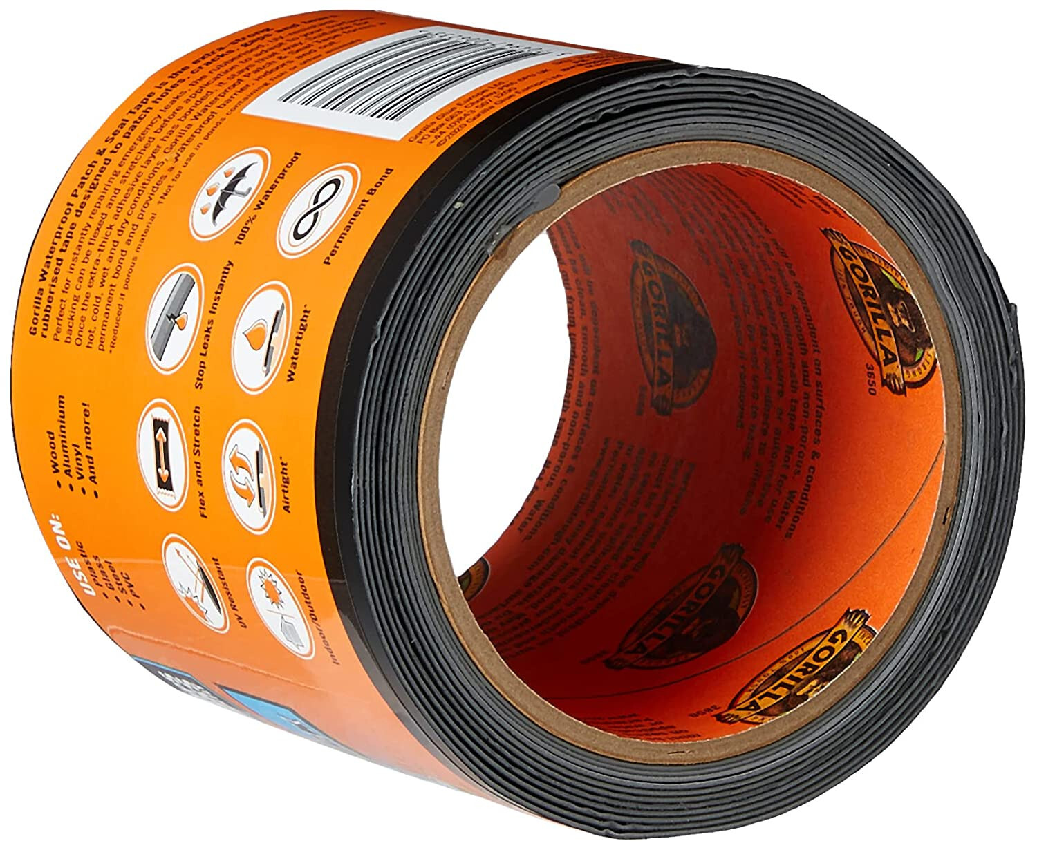 Gorilla Tape Patch And Seal Waterproof Permanent Rubberised Leak Fix