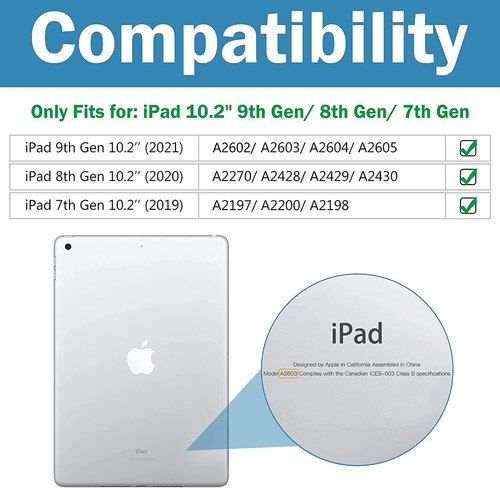 Lonfeid Stifthalter Hülle+ 9H Panzerfolie für iPad 9/8/7 (2021/2020/2019) 10.2" - Bild 3 von 58