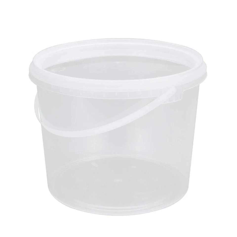 ANGEL DOMÄNE Futtereimer Eimer mit Deckel Transparent Rund / Eckig Grundfutter Lockfutter