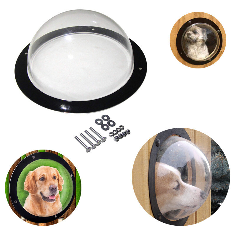 Dog Porthole Window Round Transparent for Fence Pet Peek Look Out Durable Dome eBay