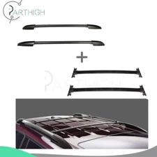 Roof rack 2x Cross Bars & 2x side rail luggage For 2008-2013 Toyota Highlander