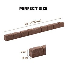 Garden Edging Lawn Border Flexible Shape Wall Path Eco Recycled Rubber Stone