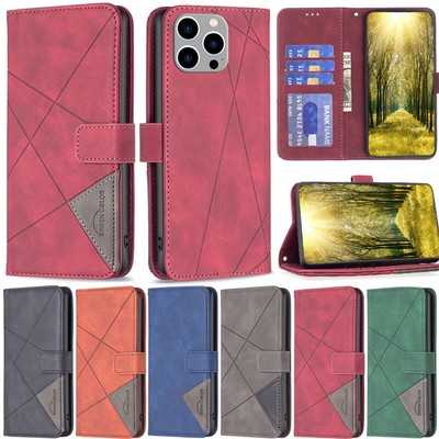 Matte Wallet Leather Flip Case For iPhone 16 15 14 13 12 11 7 8 Plus X XR XS Max