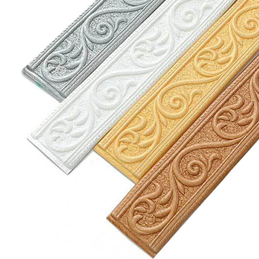 S L1200 3d tiles diy sticker waterproof skirting sticker border self-adhesive decoration