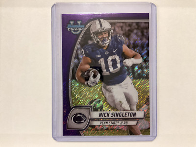 2024 Bowman Chrome U Nick Singleton Purple Shimmer Penn State Lions