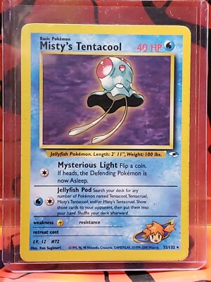 misty's tentacool pokemon card - Gym Heroes 1st Edition - Holofoil - Tentacruel LP/NM (1st edition) Pokemon MISTY'S