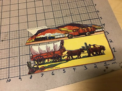 Original Premium Cereal box Cut-out -- COVERED WAGON & TRUCK | eBay