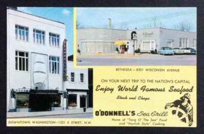 Washington D C O Donnells Sea Grill Restaurant Postcard