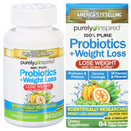 Probiotics + Weight Loss with Green Tea & Garcinia, Unisex, 84 Pills