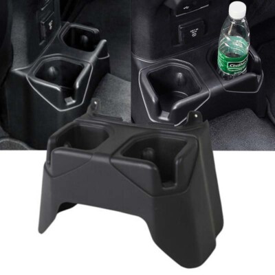 Schwarzer Getränkebecherhalter für die Rücksitze des Jeep Wrangler JL 2018+