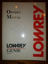 Genuine LOWREY Organ Owner's Manual Model NL-5 Genie early 1990's 