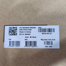 7x Dell 8VXM3 KB216-BK-UK UK English QWERTY Black USB Wired Keyboard - NEW 