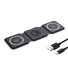 3-in-1 Wireless MagSafe Foldable Travel Fast Charging Station For iPhone Type C