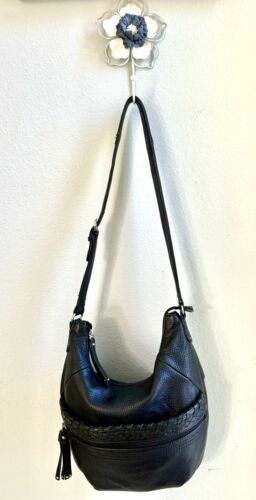 STONE MOUNTAIN BLACK LEATHER BAG ~ CLASSIC SHOULDER POCKETBOOK - Picture 2 of 8