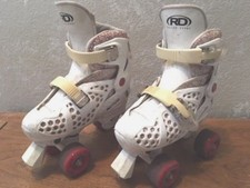 Girl's Trac Star Adjustable Roller Skates, White/Pink, Medium 2-4, Free Shipping