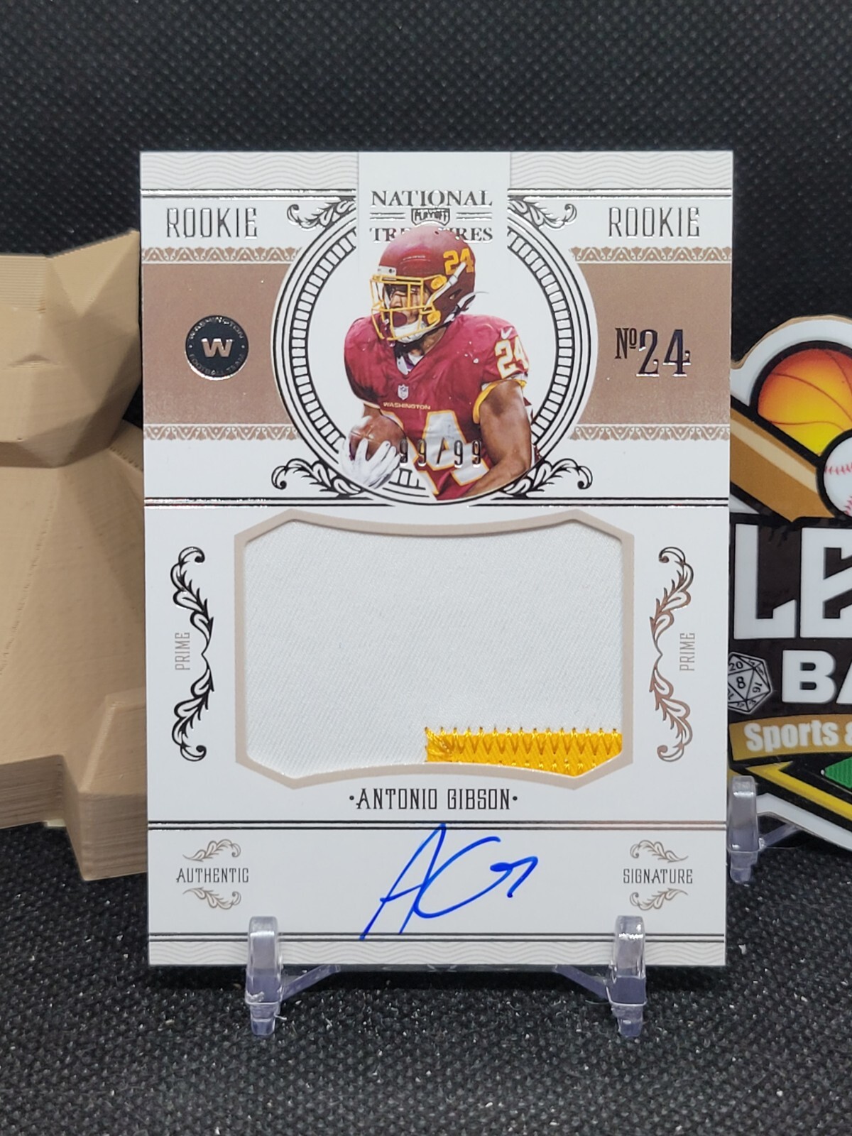 Antonio Gibson 2020 National Treasures Crossover /99 RPA Rookie Patch Auto (JDR)