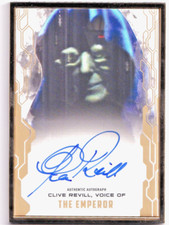 2018 Star Wars Masterwork Clive Revill Emperor MAA-CR Gold Framed Autograph 1/1