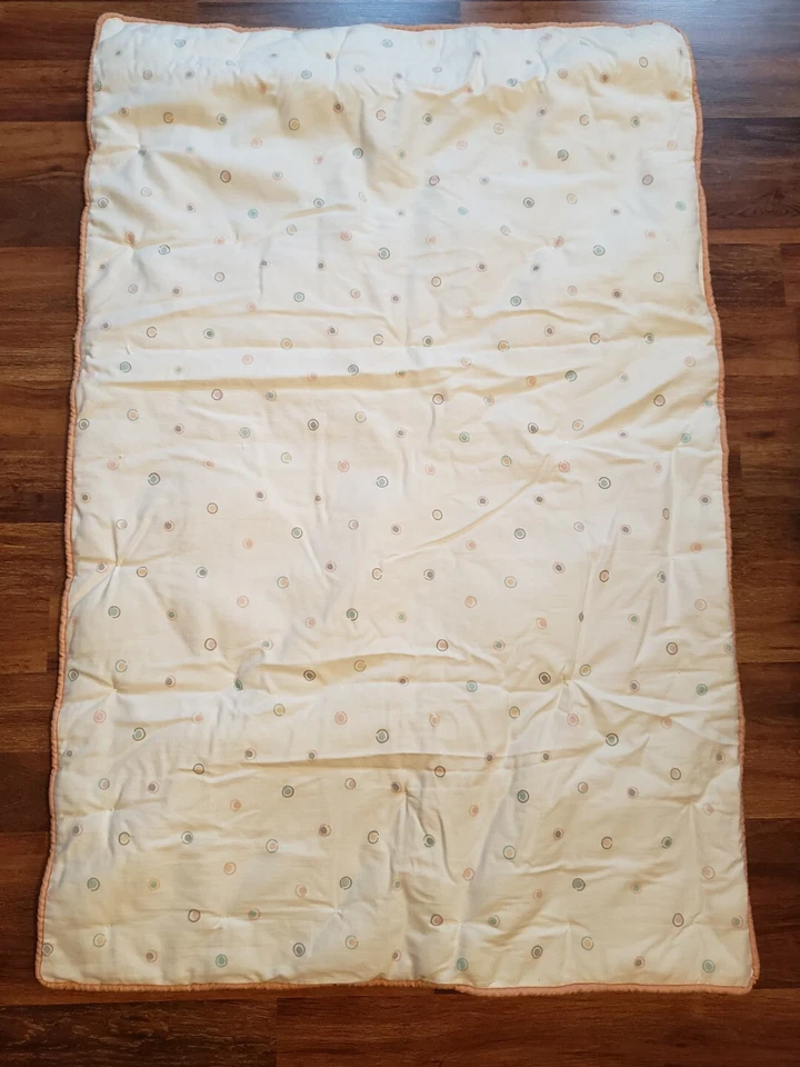 复古手工儿童房被子 53x34 和枕套 17x12 白色 — 第 3/4 张图片